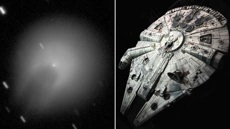FOTO: Un inusual cometa, que se asemeja al Halcón Milenario de 'Star Wars', se dirige al Sol