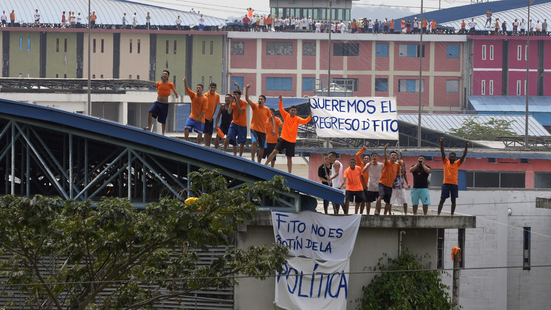 Presos protestan en Ecuador por el traslado de 'Fito', el cabecilla criminal que amenazó a Villavicencio