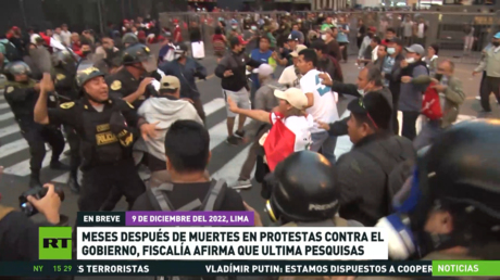 Fiscalía de Perú afirma que ultima la investigación sobre las muertes en protestas antigubernamentales