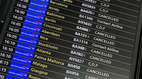 Disminuyen las operaciones aéreas en aeropuertos de Reino Unido por problemas técnicos
