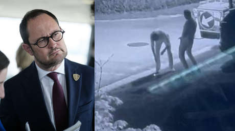 Sorprenden a un ministro belga "fingiendo orinar" en plena calle y dice que estaba tocando una guitarra imaginaria