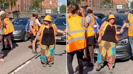 VIDEO: Ambientalistas intentan bloquear el tráfico en el Reino Unido, pero son ignorados