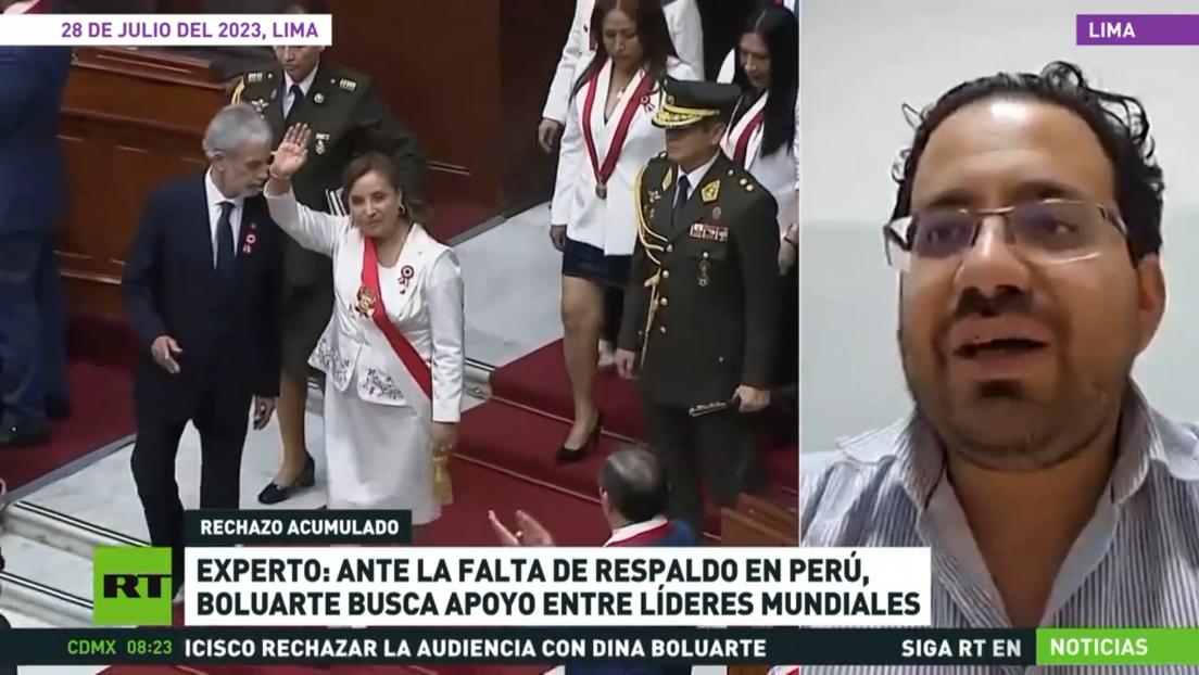 Analista: A falta del respaldo popular, Boluarte busca el reconocimiento en el extranjero