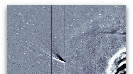 VIDEO: Un cometa sobrevive al impacto de una potente erupción solar