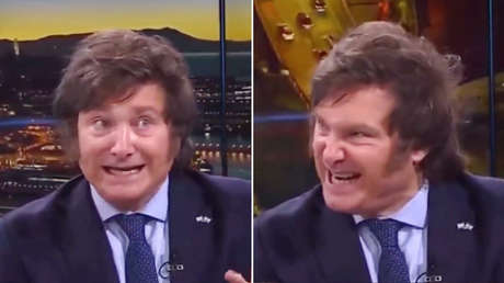 Mirada al techo, gesticulación extraña y un "murmullo": la Red estalla con entrevista de Milei