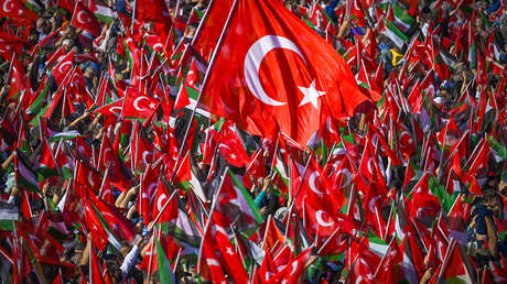 Multitudinaria manifestación de apoyo a Palestina en Estambul (VIDEOS)