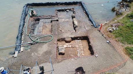 Hallan la imagen de un héroe de la guerra de Troya entre las ruinas de un edificio hundido hace 1.800 años