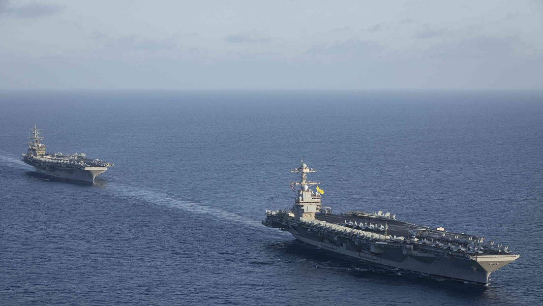2 grupos de portaviones estadounidenses realizan operaciones en el mar Mediterráneo