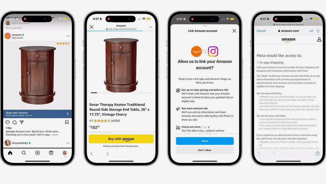 ¿Será posible comprar productos de Amazon sin salir de las aplicaciones de Meta?