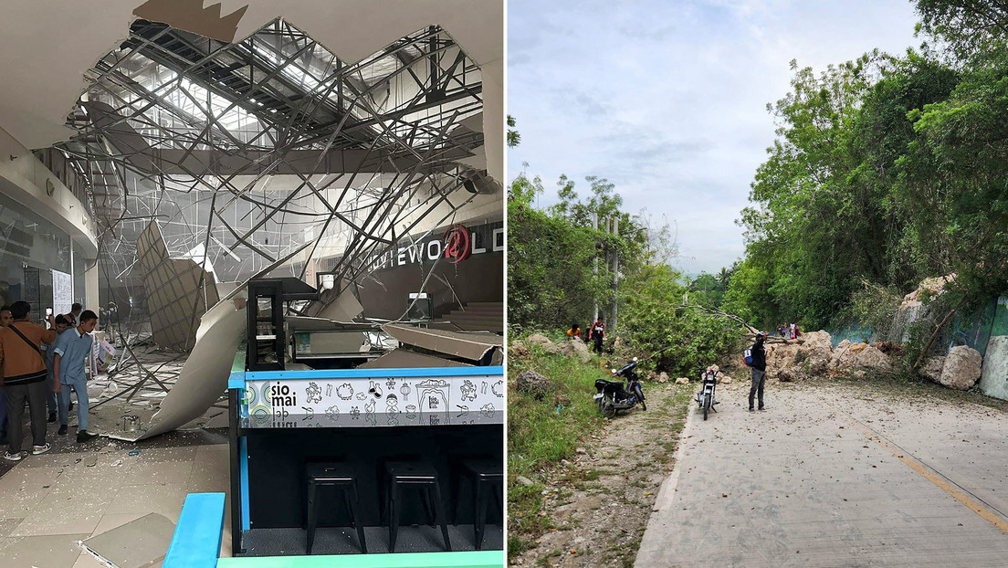 VIDEO: Destrucción y pánico durante un fuerte terremoto en Filipinas