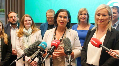 La presidente del partido irlandés Sinn Fein, Mary Lou McDonald
