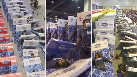 VIDEO: Rompen el récord del 'dominó humano' más largo del mundo en Filipinas