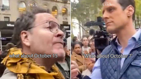 VIDEO: Manifestante propalestino responde de manera contundente sobre el conflicto entre Israel y Hamás