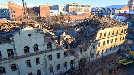 Imágenes del lugar del ataque de Rusia contra mercenarios extranjeros en Ucrania