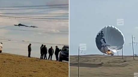 VIDEO: momento en el que un globo aerostático se incendia tras chocar con líneas eléctricas