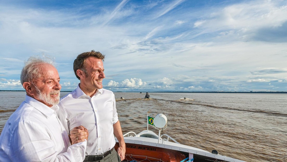 Macron comenta sus fotos 'nupciales' con Lula