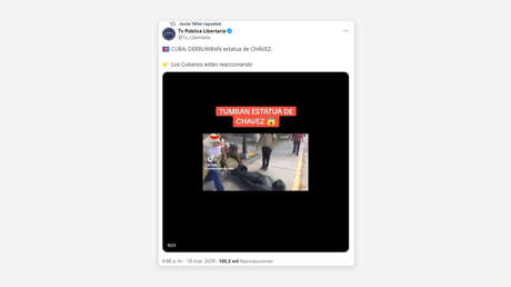 ¡Viva el 'fakenews', carajo!: Milei comparte un video falso sobre protestas en Cuba