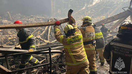 VIDEO: El interior totalmente destruido del Crocus City Hall tras el atentado