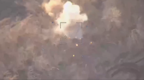 VIDEO: Dron kamikaze ruso golpea un tanque Abrams ucraniano