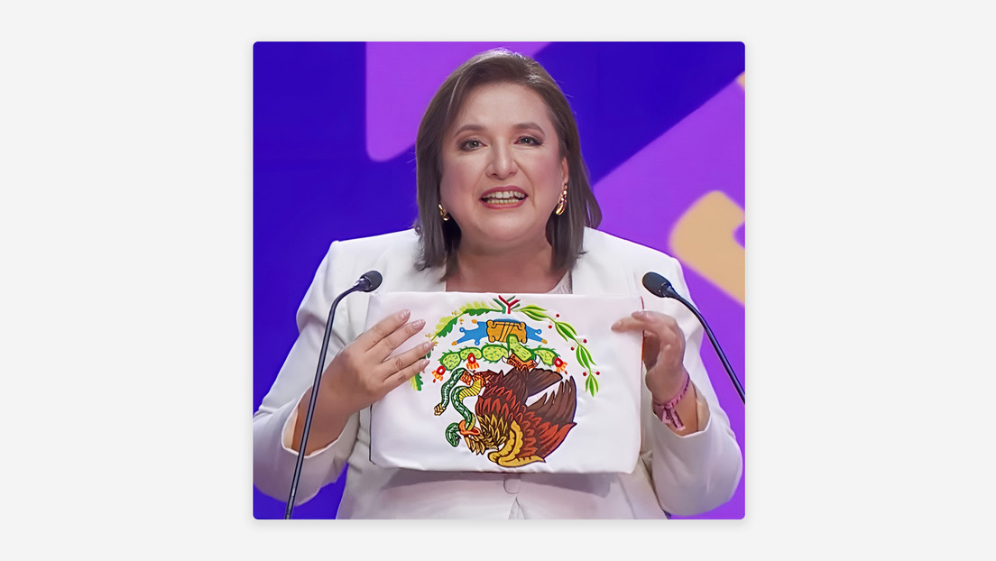 Xóchitl Gálvez responde a las críticas por mostrar el escudo mexicano al revés