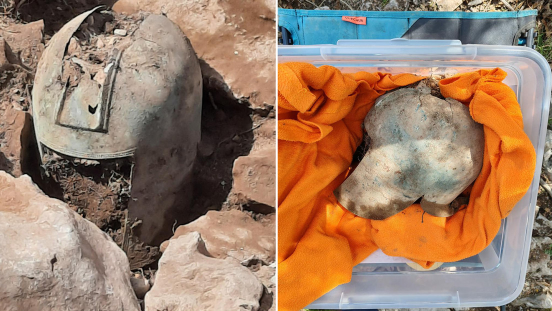 Hallan un raro casco de guerra griego de 2.500 años de antigüedad