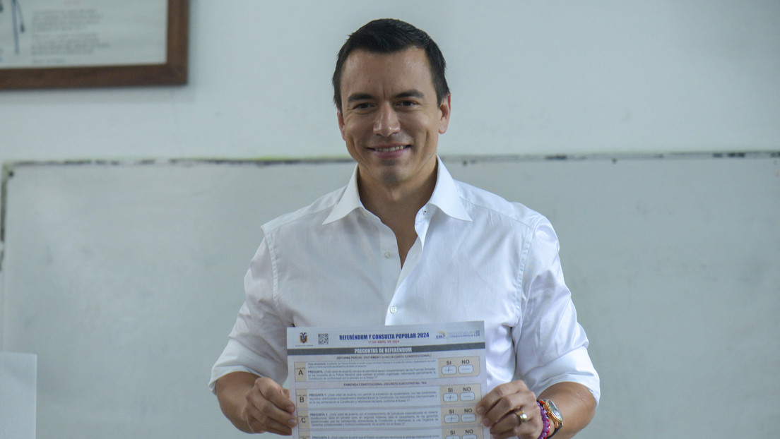 Noboa reivindica el resultado de la consulta popular en Ecuador: "Si ganaste 9-2, ganaste"