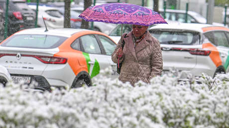 FOTOS, VIDEOS: Nevada de mayo en Moscú