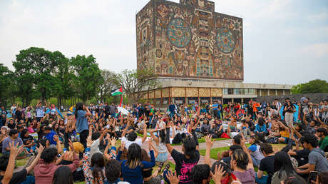 Levantan de forma temporal el campamento en apoyo a Palestina en la Universidad de México