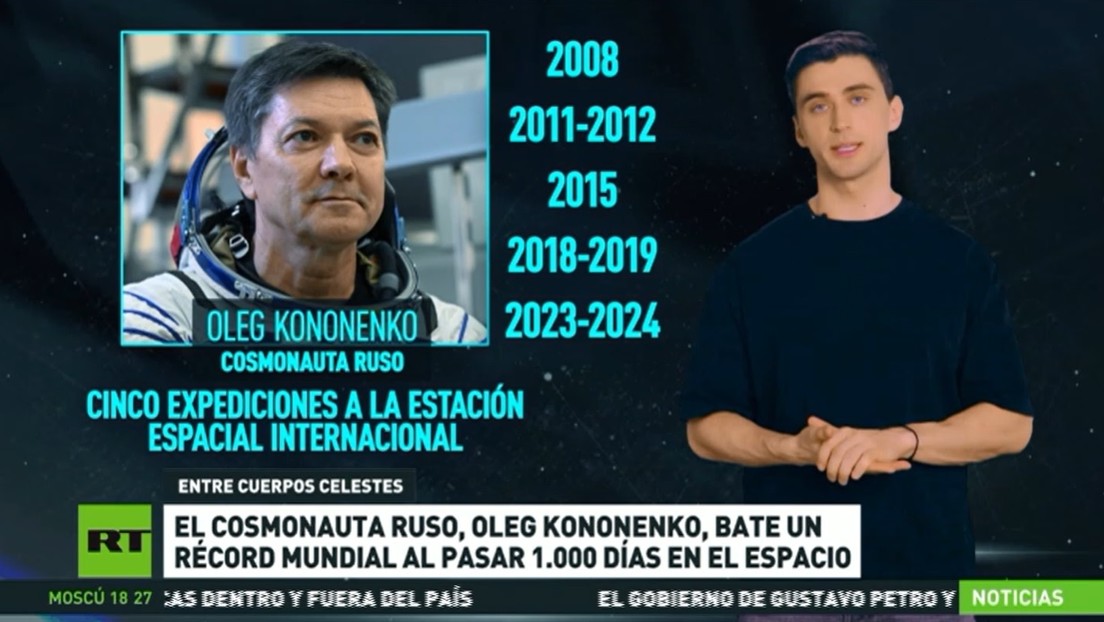 El cosmonauta ruso Oleg Kononenko bate un récord mundial al pasar 1.000 días en el espacio