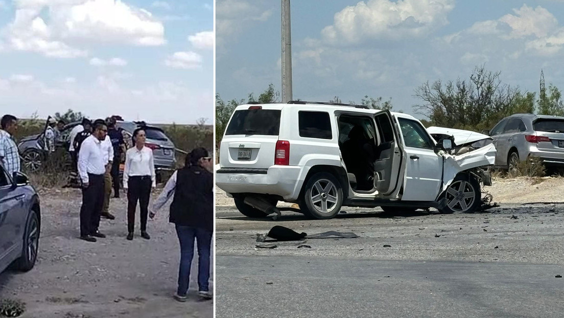 Caravana de Claudia Sheinbaum sufre un fuerte accidente automovilístico