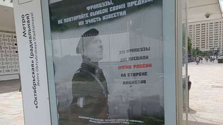 "No repitan los errores": carteles en Moscú instan a militares franceses a no enfrentarse a Rusia