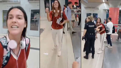 "A defender terroristas con los terroristas": mujer agrede a activista propalestino en Madrid (VIDEO)