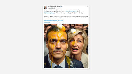 Canciller israelí se burla de 2 partidos españoles por su "contundente derrota"