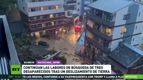 Continúa la búsqueda de 3 desaparecidos tras un deslizamiento de tierra en Japón