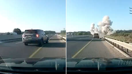VIDEO: Un misil de Hezbolá impacta en una autopista en Israel
