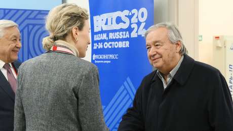 El jefe de la ONU arriba a Rusia para la cumbre de los BRICS