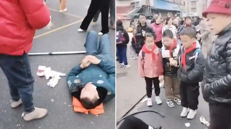 Atropella con un todoterreno a una multitud delante de una escuela en China