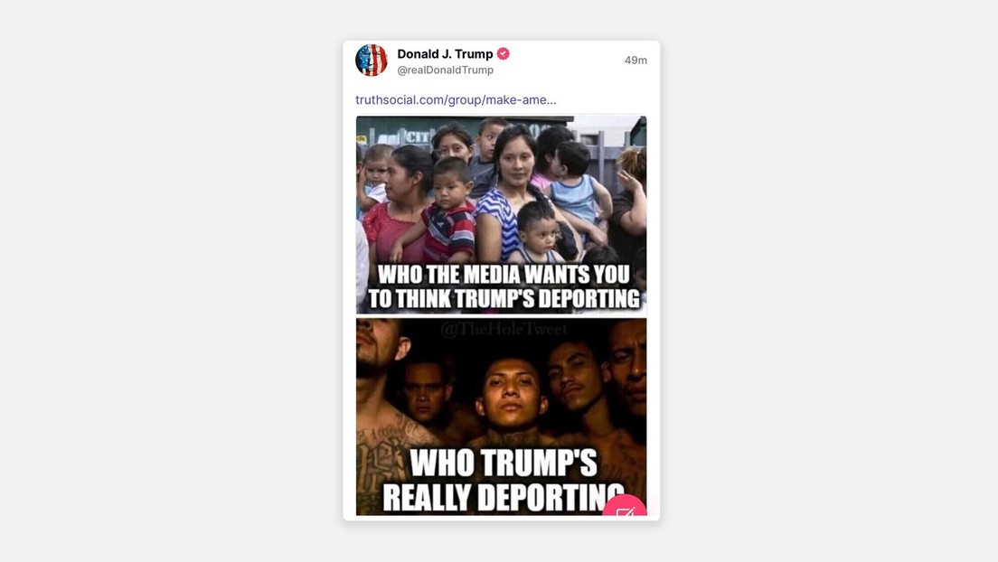 Trump publica memes sobre deportaciones