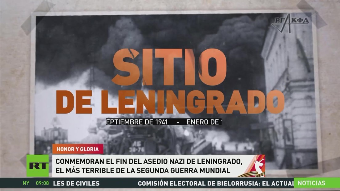 Conmemoran el fin del asedio nazi de Leningrado, el más terrible de la Segunda Guerra Mundial