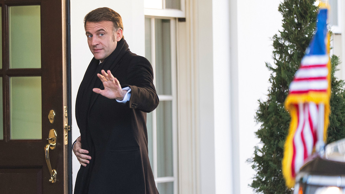 VIDEO: Trump no sale a saludar a Macron a su llegada a la Casa Blanca