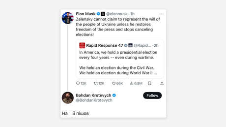 "¡Vete a la mierda!", lanza un líder de la unidad neonazi Azov a Musk, pero luego se echa atrás