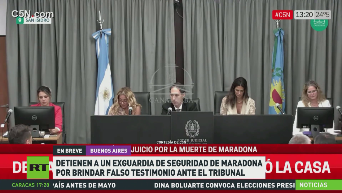 Detienen a exguardia de seguridad de Maradona por brindar falso testimonio ante el tribunal