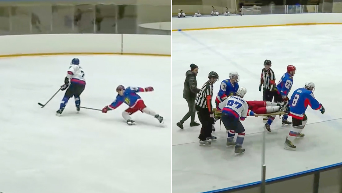Un funcionario ruso fallece mientras jugaba un partido de hockey (VIDEO)