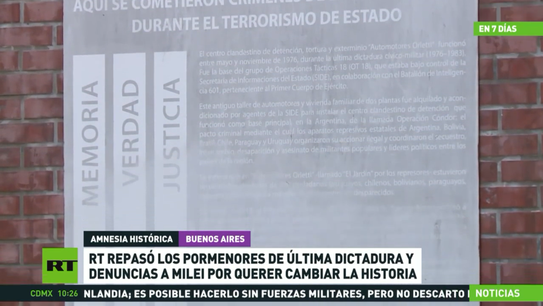 RT repasó los pormenores de última dictadura y denuncias a Milei por querer cambiar la historia