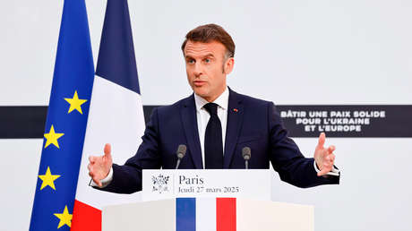Macron propone enviar "fuerzas de seguridad" a "ciertos lugares estratégicos" de Ucrania
