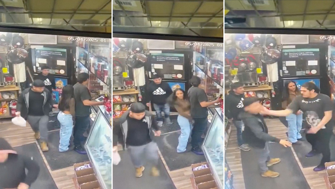 Karma instantáneo: hombre pellizca la cintura a una joven y le pasa esto