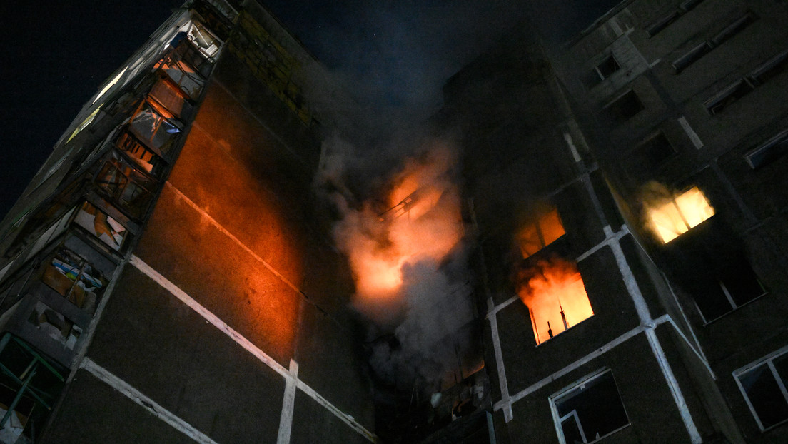 Imágenes de la destrucción tras el masivo ataque ucraniano contra edificios residenciales en Kursk