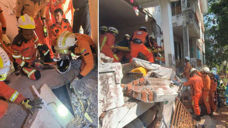 Rescatan a una mujer atrapada 91 horas bajo escombros después del terremoto en Myanmar