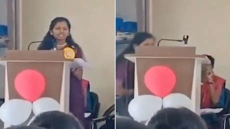 VIDEO: Una estudiante sufre un ataque cardíaco en pleno discurso