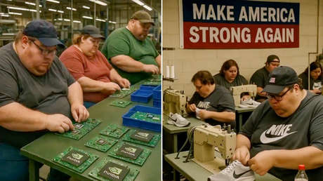 VIDEO: China trolea a Trump con un clip de estadounidenses obesos en fábricas